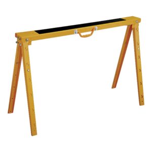 Vulcan YH-SH017 Folding Sawhorse, 1200 lb, 38-1/4 in W, 39.4 in H, 25-1/2 in D, Steel, Yellow